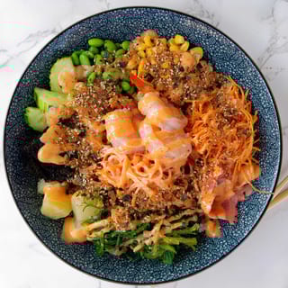 Shrimp & Spicy Crab  Poké Bowl - Ocean Bliss
